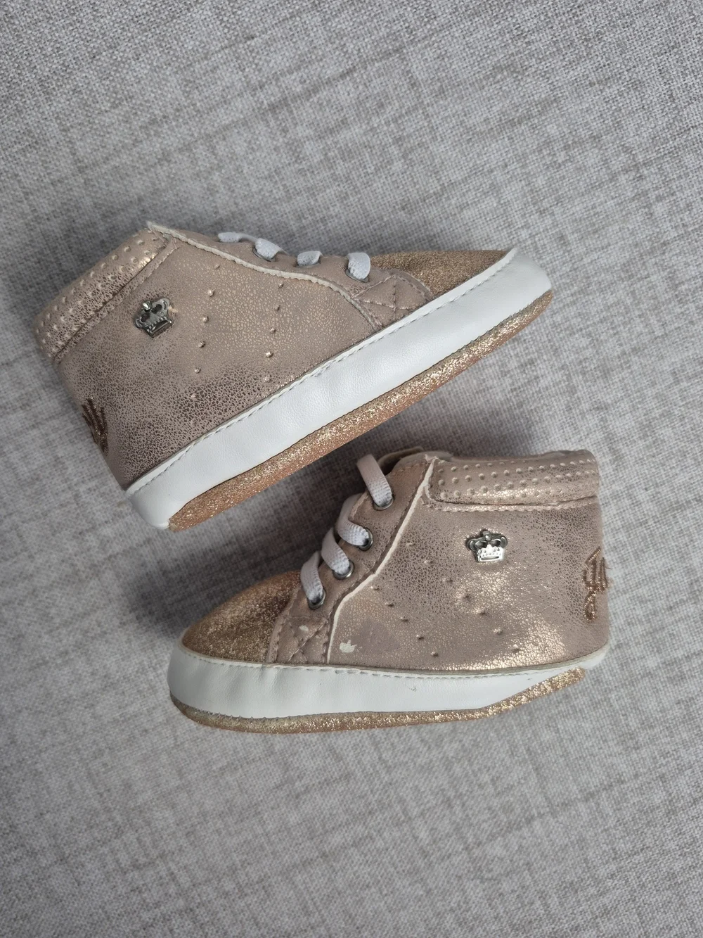 Baby Walker Metallic Rose High-Top Sneakers